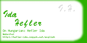 ida hefler business card